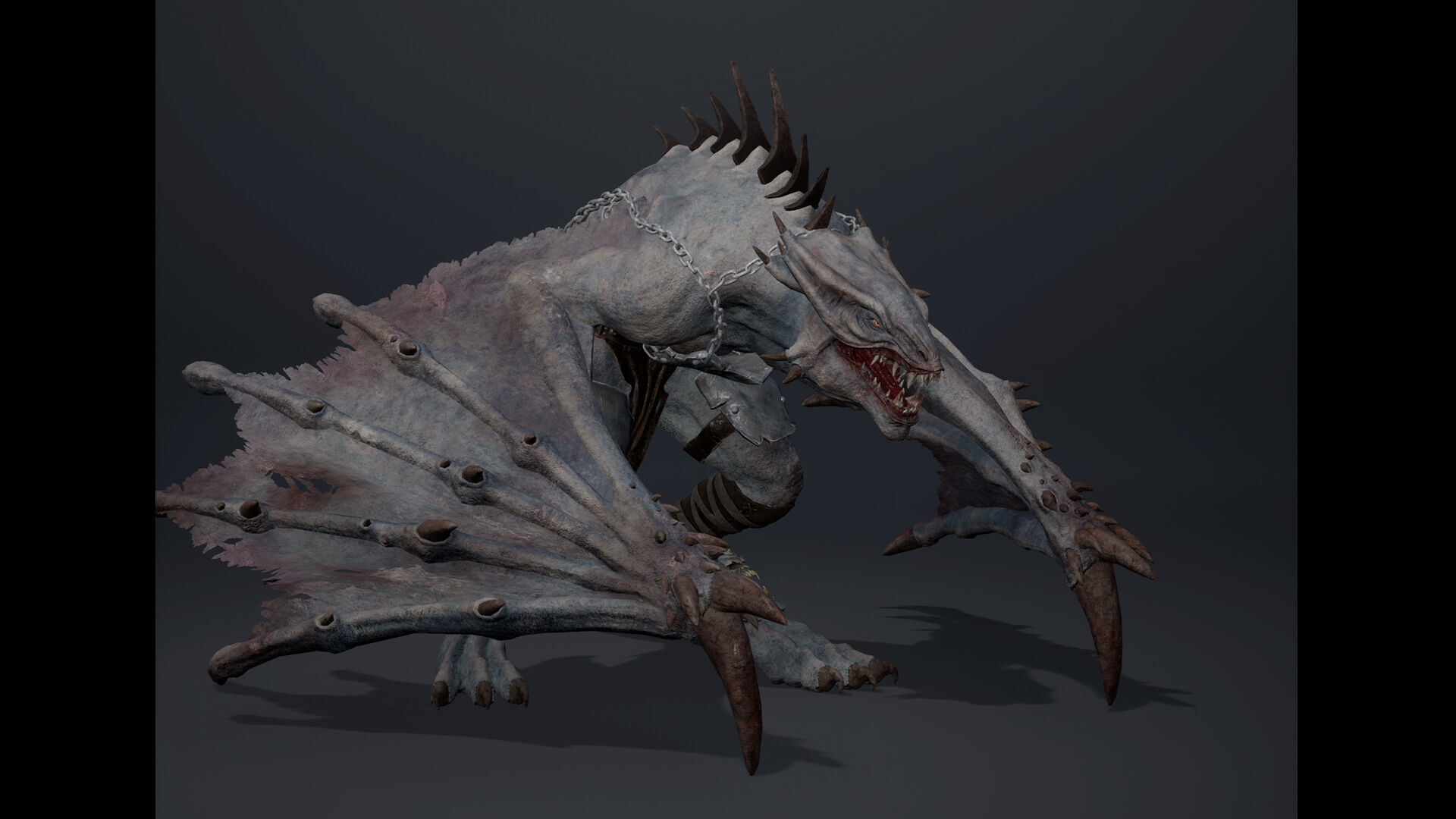 Mist Brutal Wing2 Low-poly 3D model_7