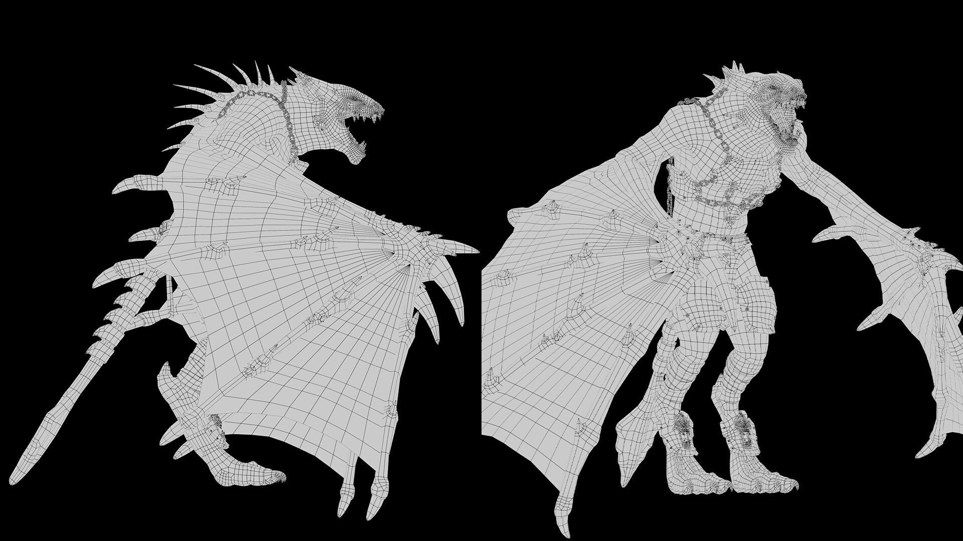 Mist Brutal Wing2 Low-poly 3D model_15