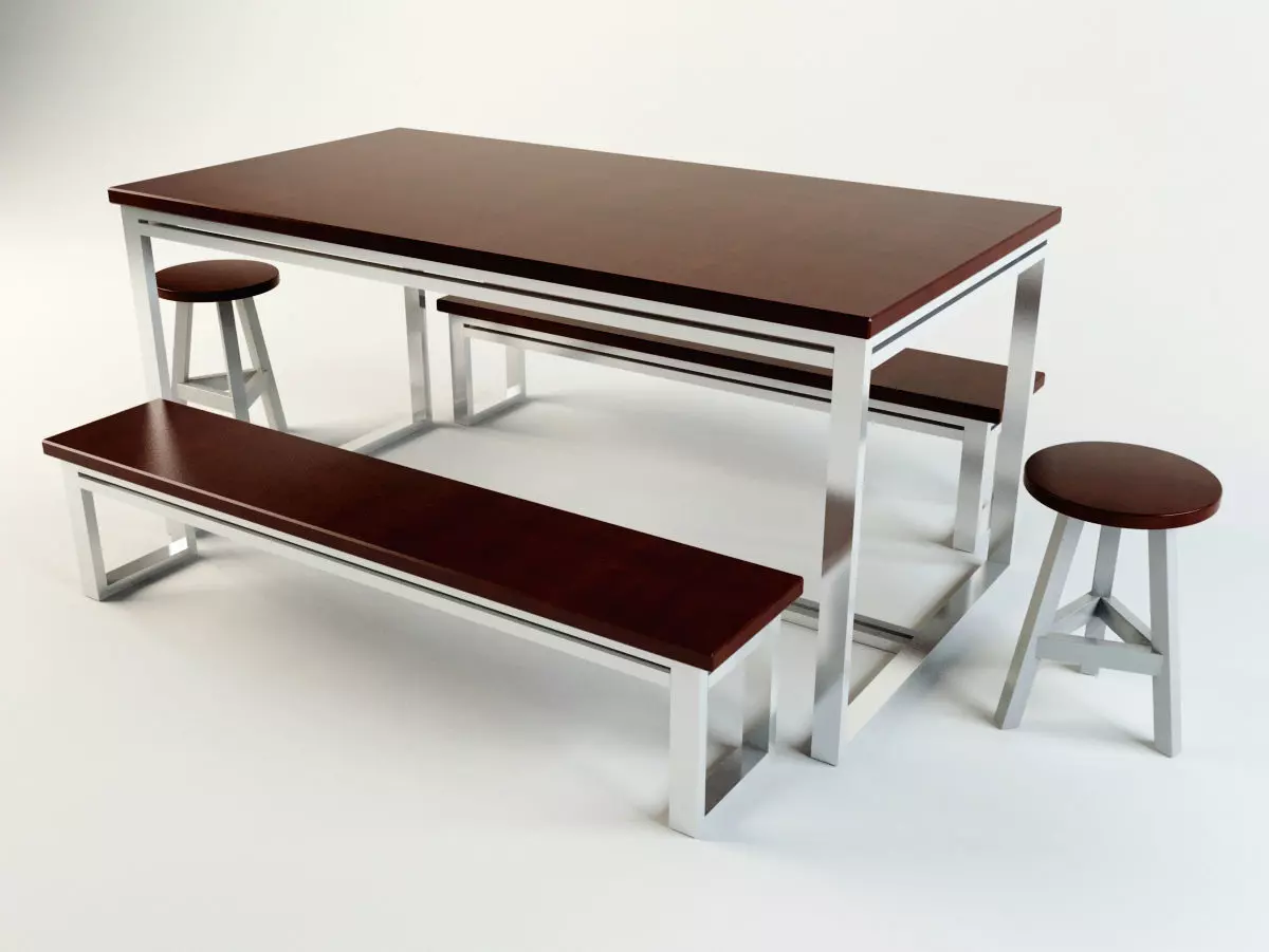  lunch table Free 3D model_0