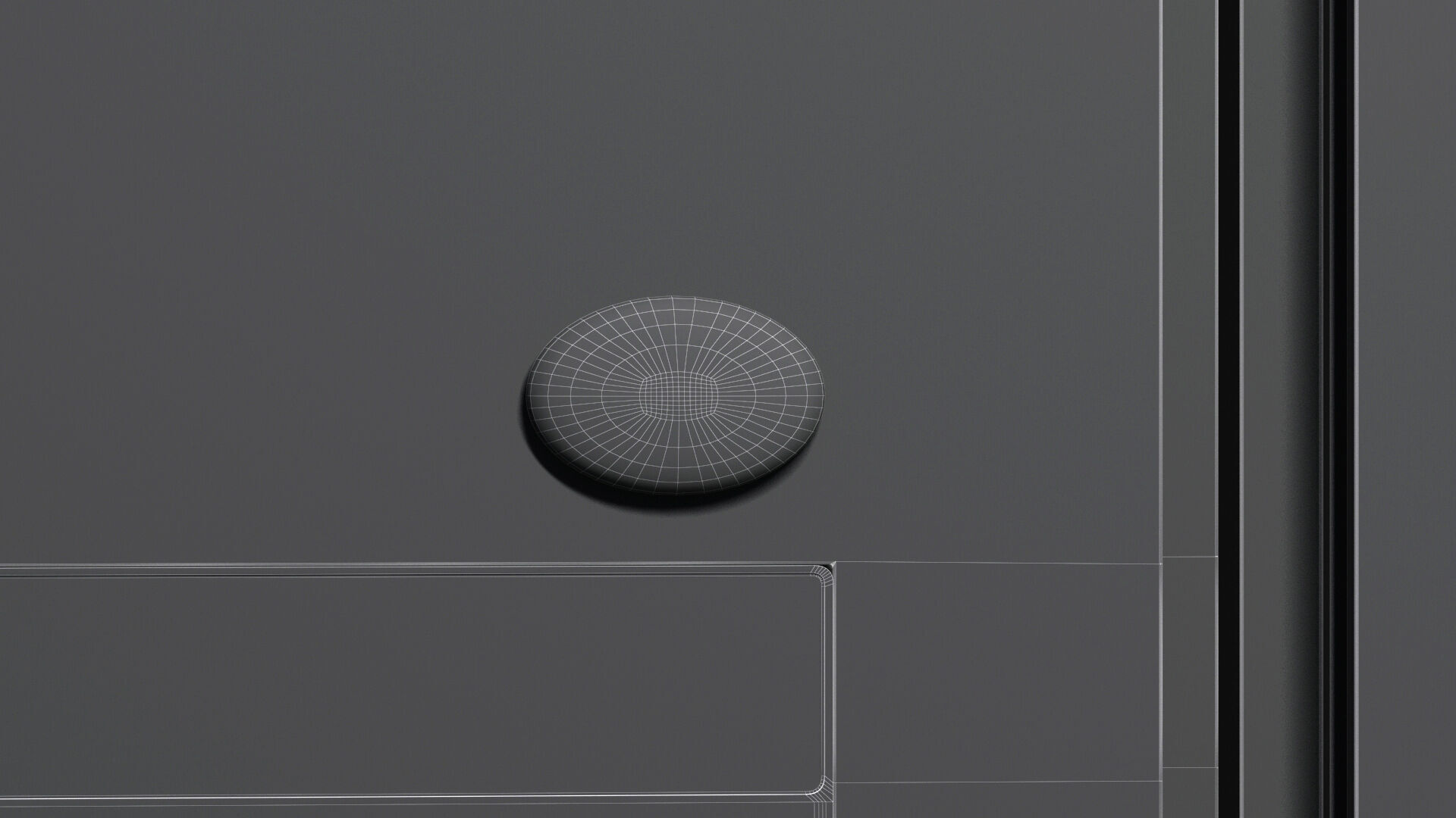 White Oval Fridge Magnet - magnetic souvenir on refrigerator  3D model_7