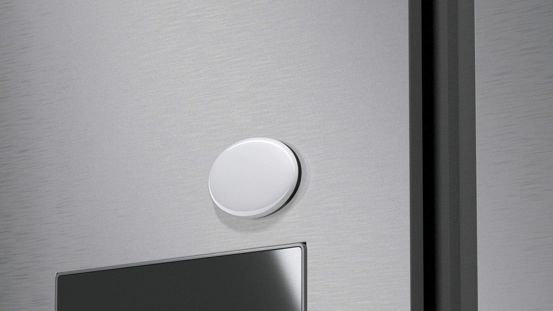 White Oval Fridge Magnet - magnetic souvenir on refrigerator  3D model_5