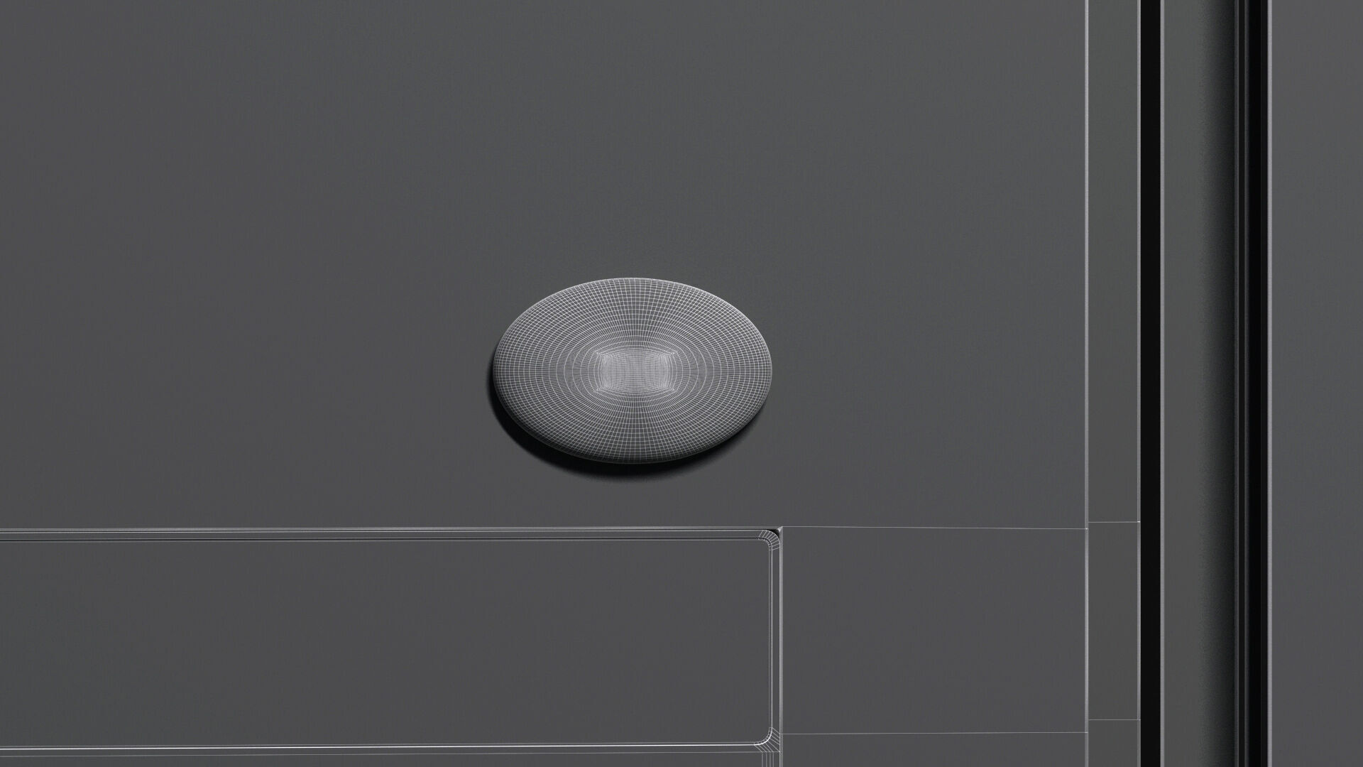 White Oval Fridge Magnet - magnetic souvenir on refrigerator  3D model_9