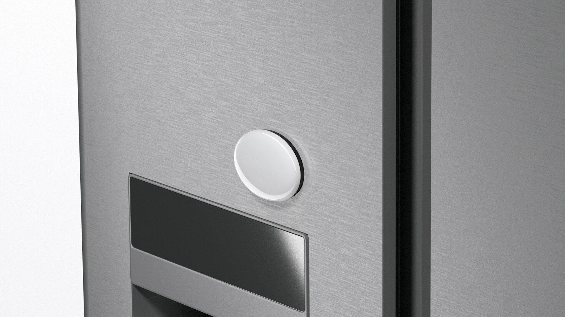 White Oval Fridge Magnet - magnetic souvenir on refrigerator  3D model_3