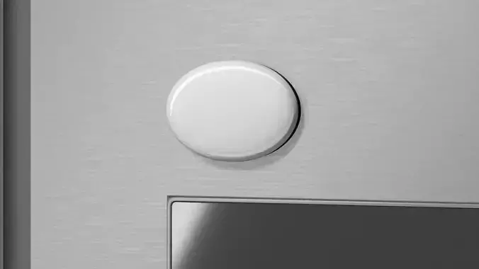 White Oval Fridge Magnet - magnetic souvenir on refrigerator 