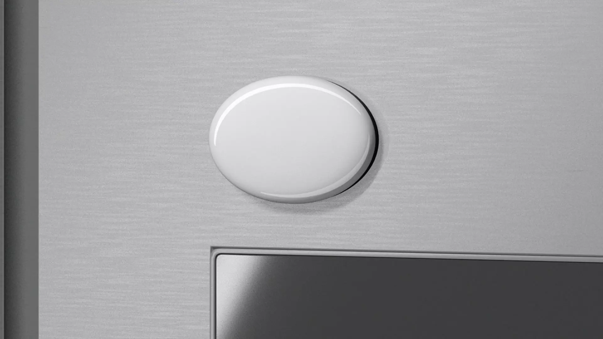 White Oval Fridge Magnet - magnetic souvenir on refrigerator  3D model_0