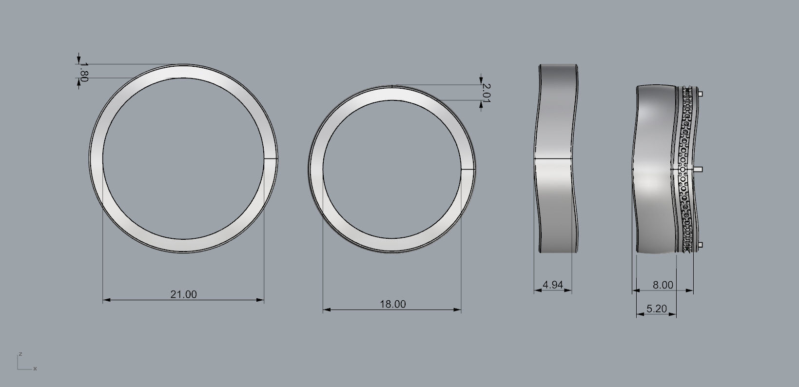 Rings N18 3D print model_4