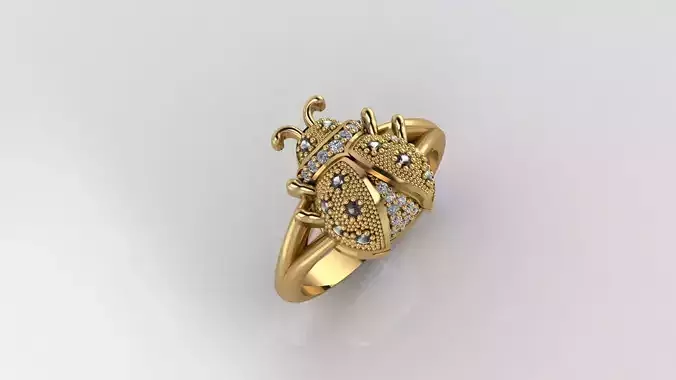 ladybug ring 3D print model