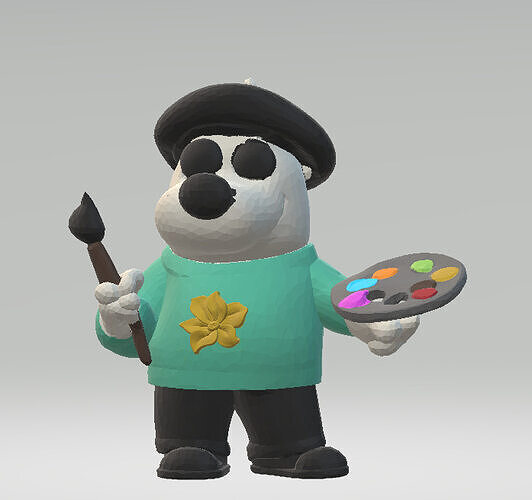 Panda toy 3D print model