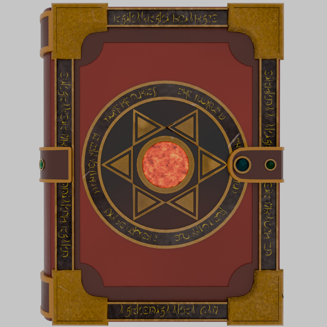 Magic Spellbook 3D model_1