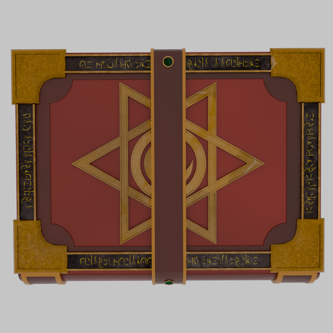 Magic Spellbook 3D model_4