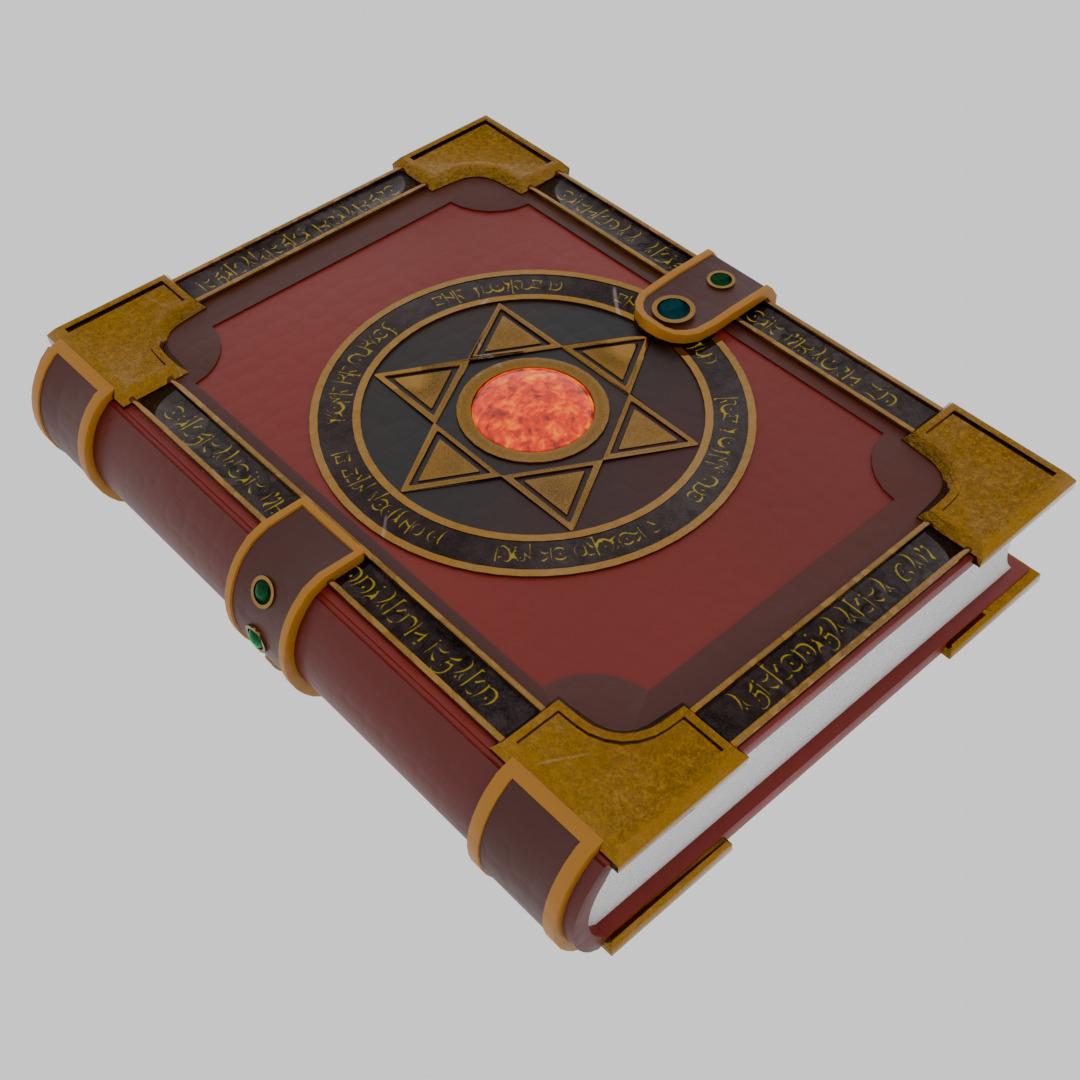 Magic Spellbook 3D model_6