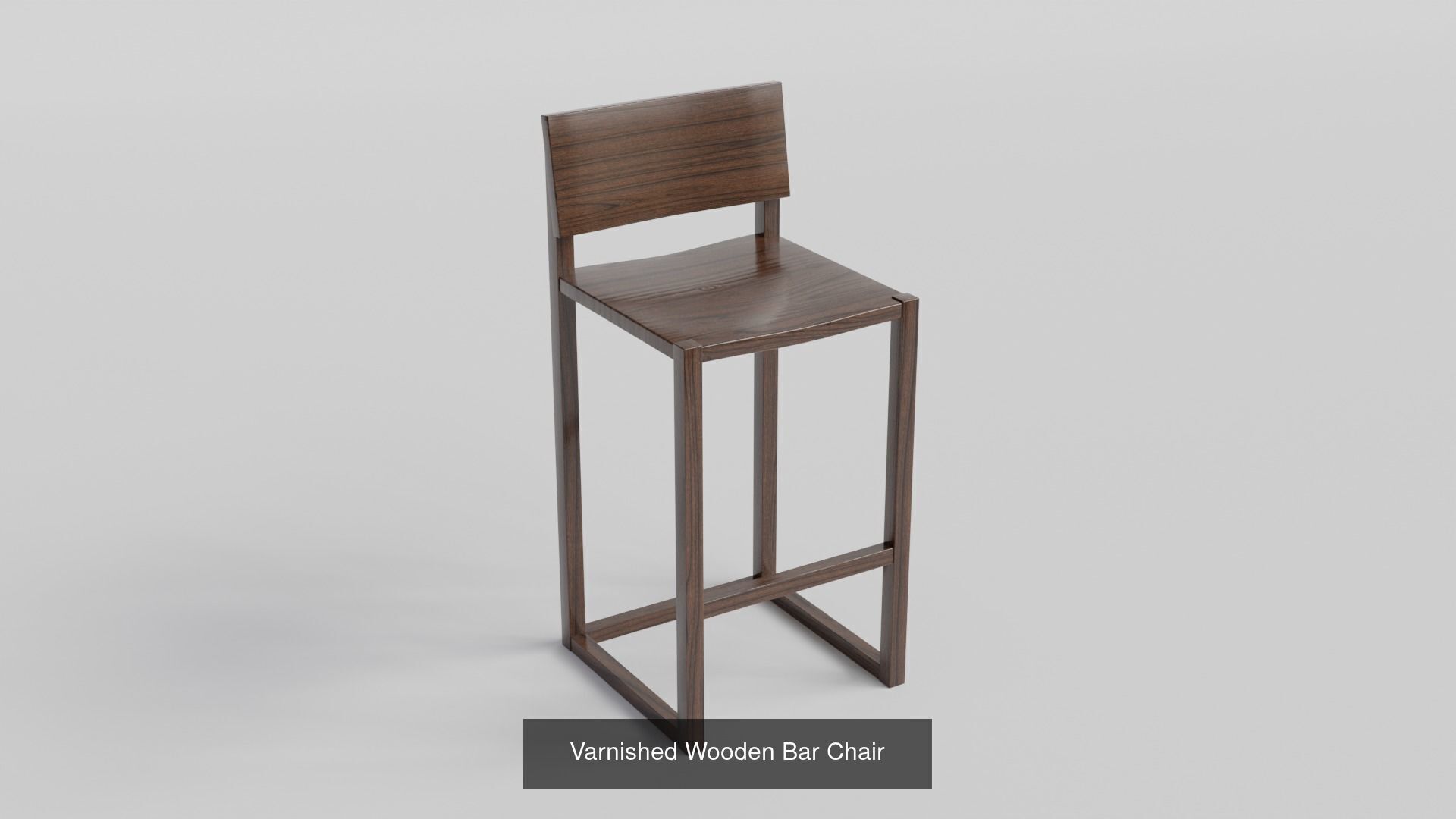 Wooden Stool Bench 3D Pack Bar Furniture Collection _2