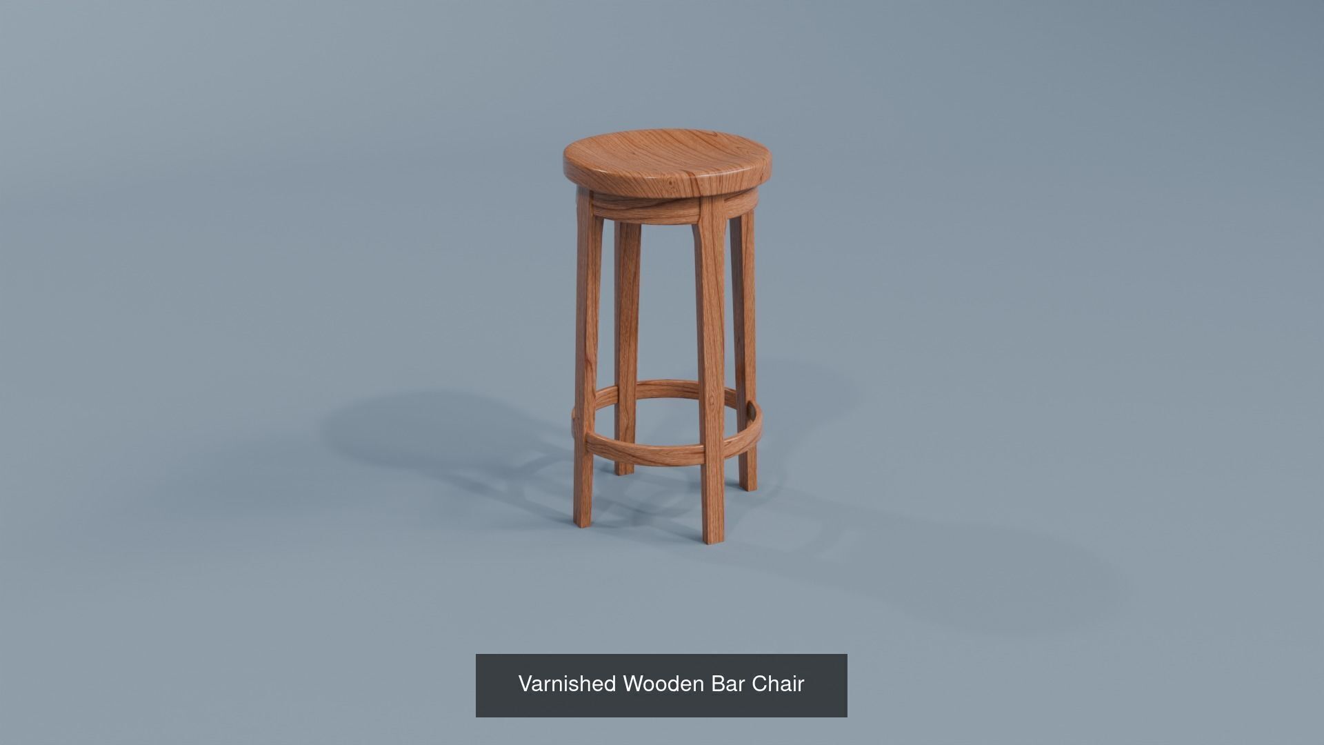 Wooden Stool Bench 3D Pack Bar Furniture Collection _4