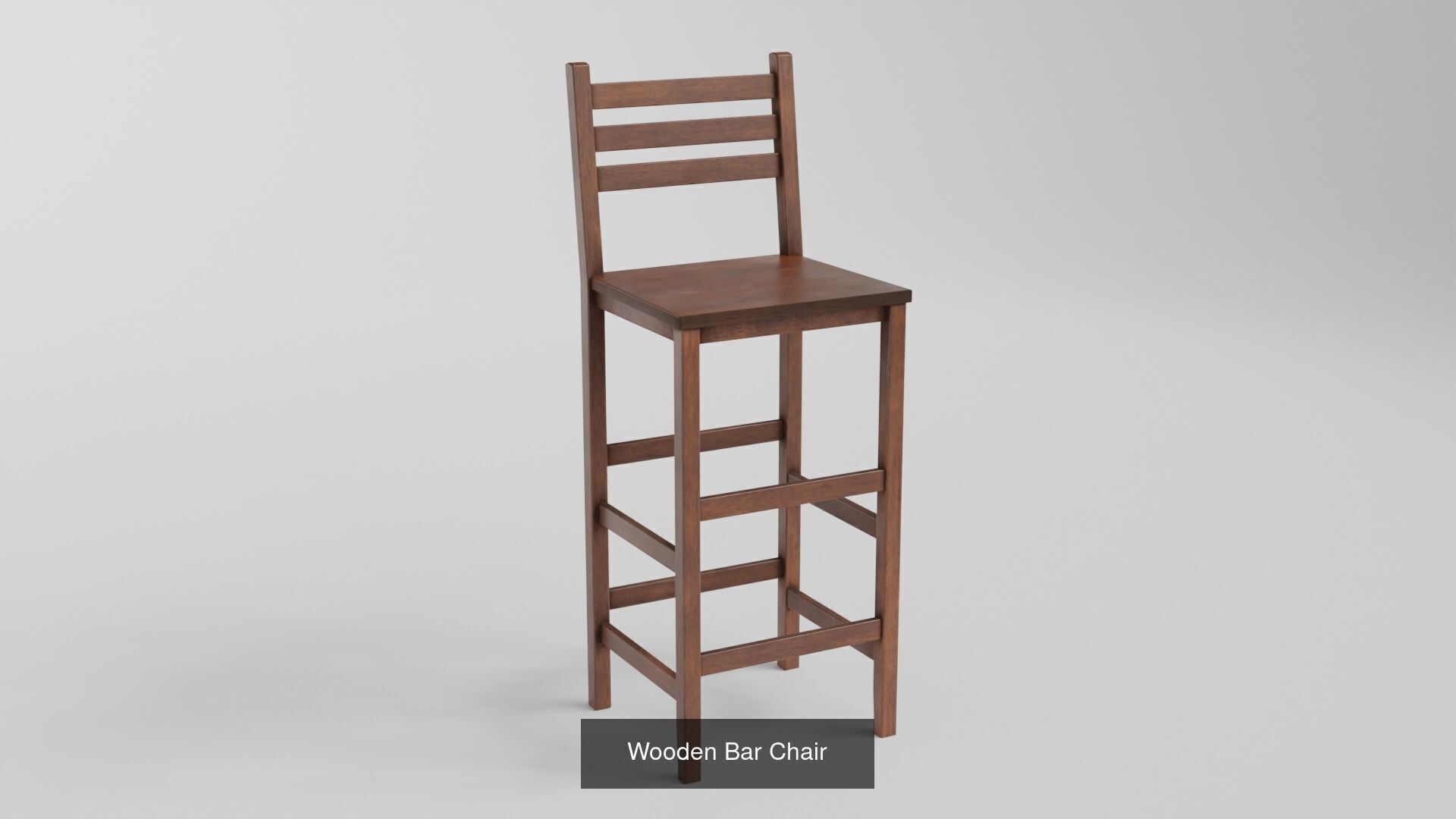 Wooden Stool Bench 3D Pack Bar Furniture Collection _1