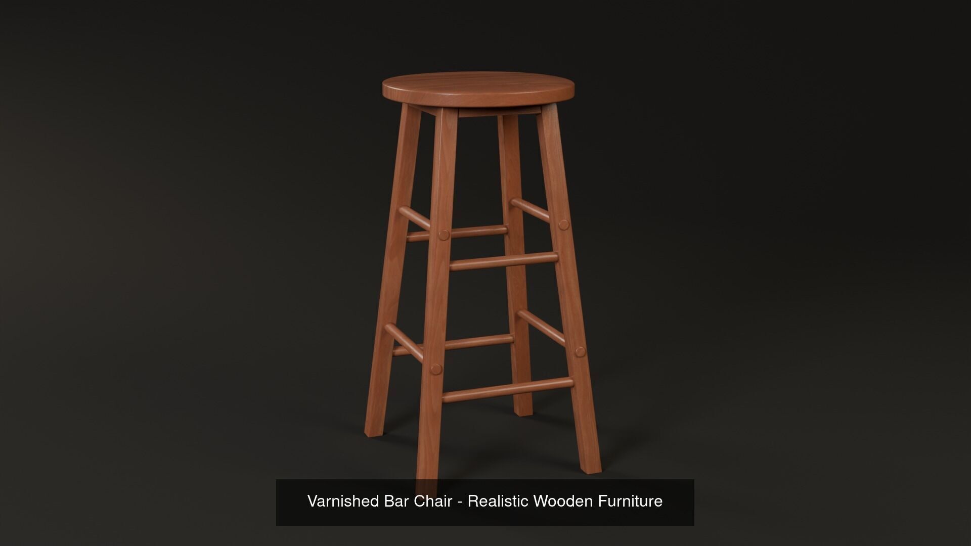 Wooden Stool Bench 3D Pack Bar Furniture Collection _6
