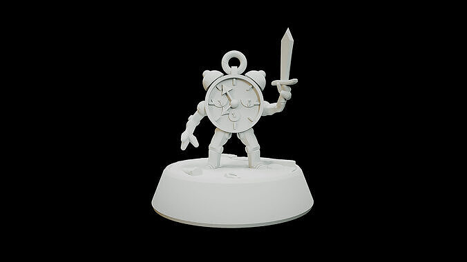 warrior clock 3D print model