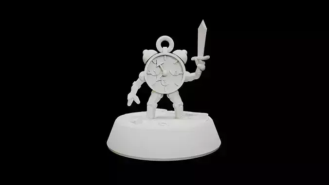 warrior clock 3D print model