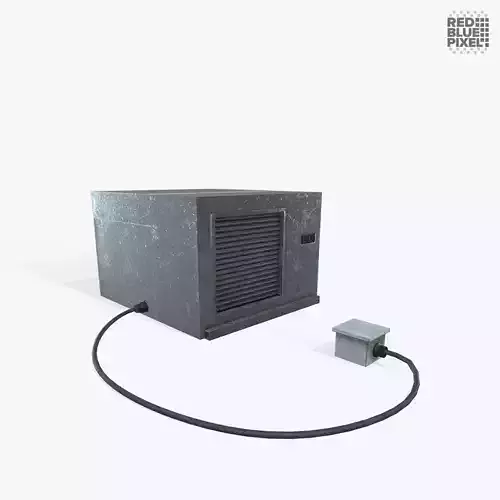 Mortuary Freezer Machine Low-poly 3D model