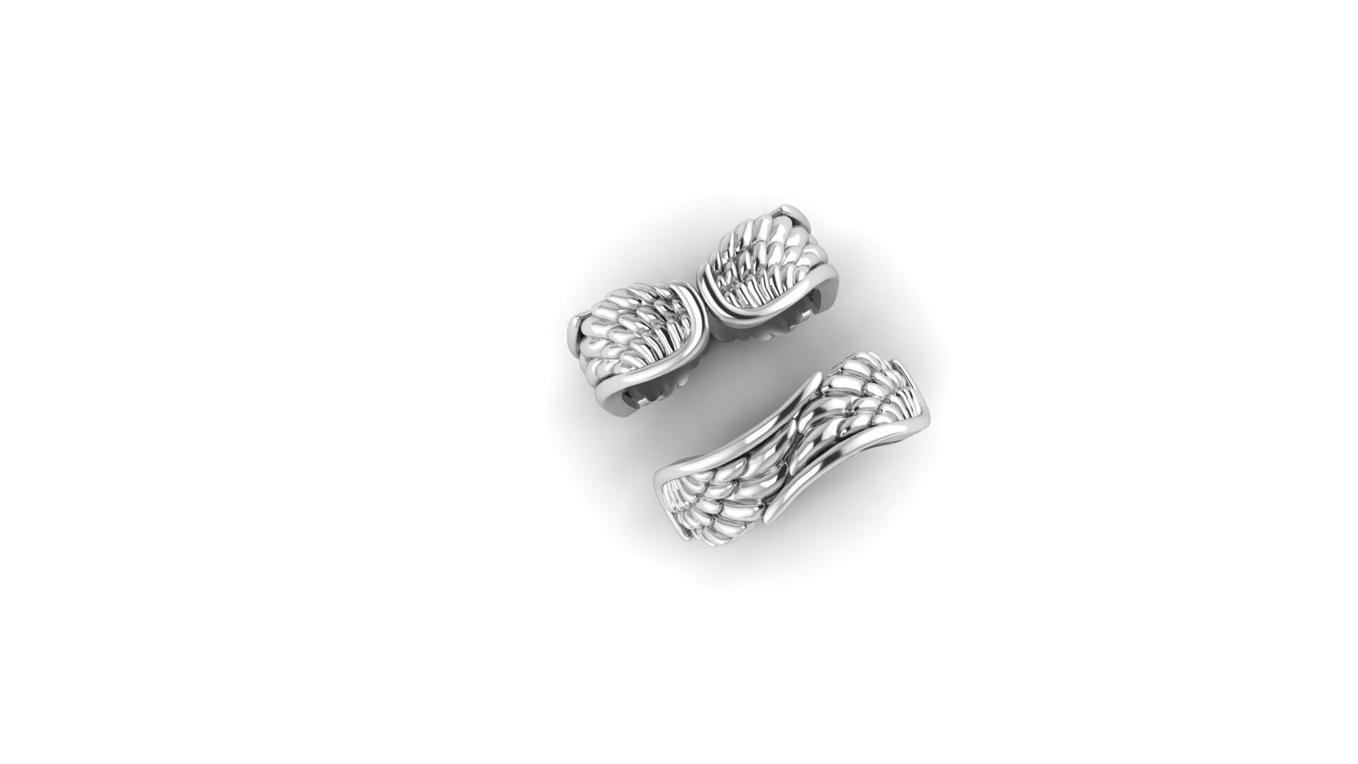 Angel Wings Ring 3D print model 3D print model_6