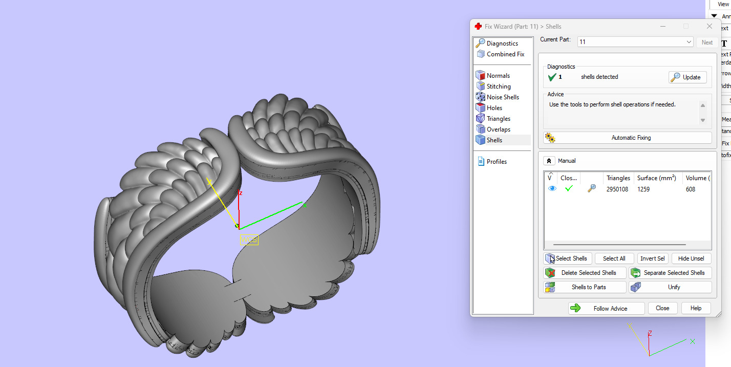 Angel Wings Ring 3D print model 3D print model_4