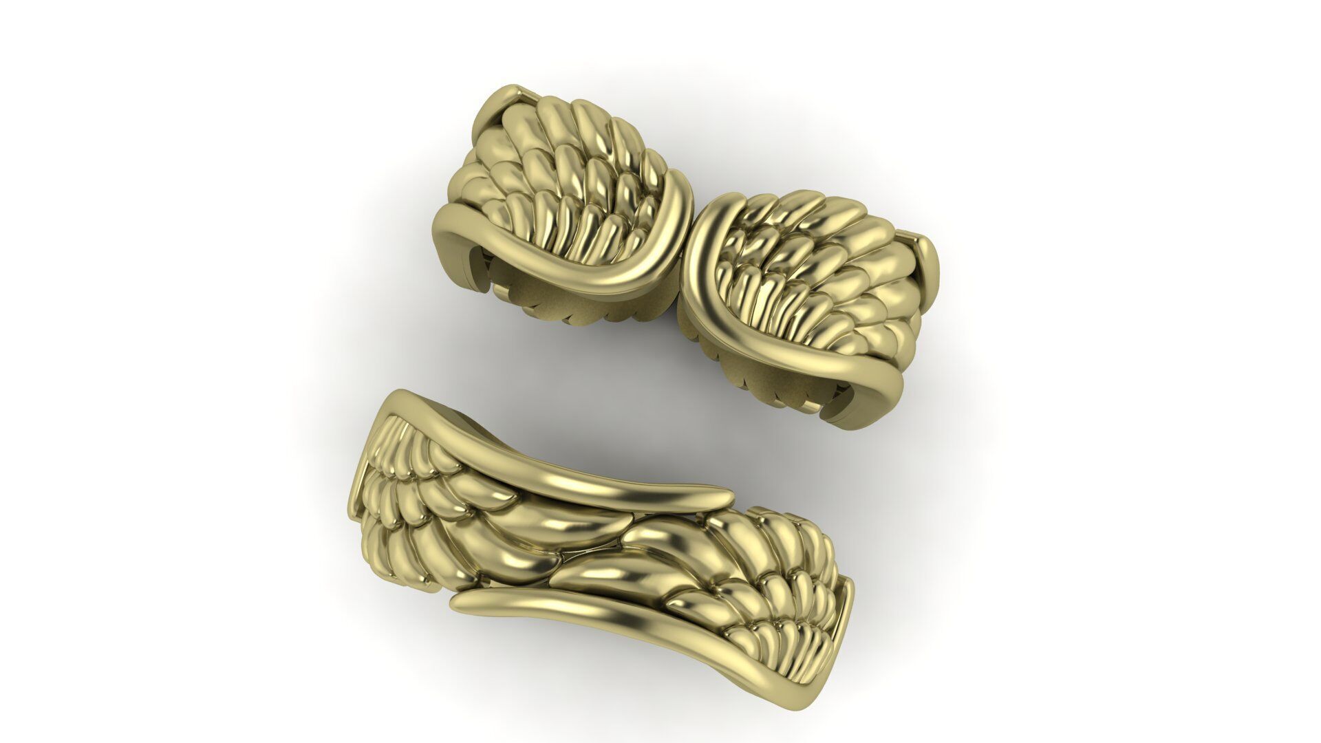 Angel Wings Ring 3D print model 3D print model_2