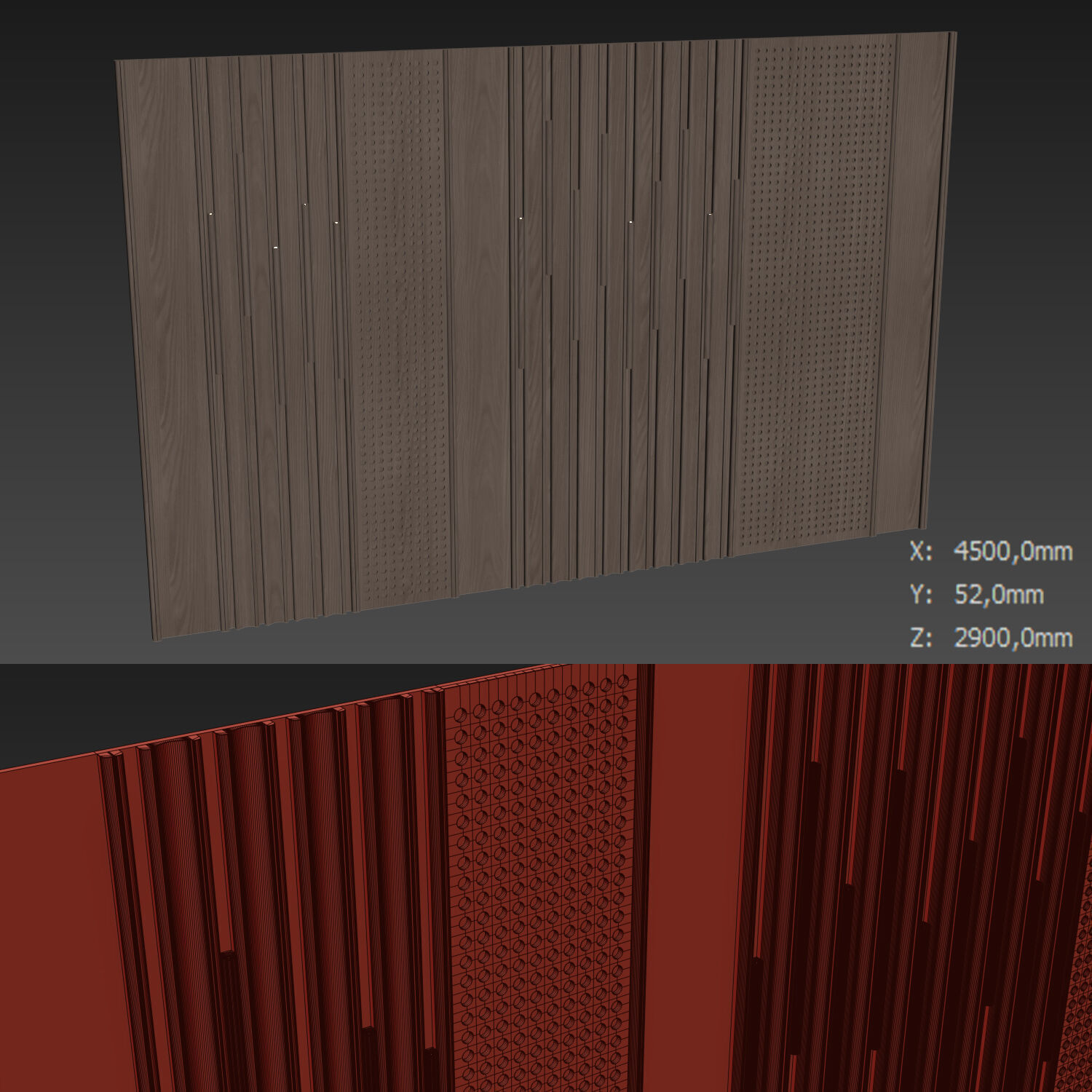 Decorative V53 Wall Panels 3D model_3
