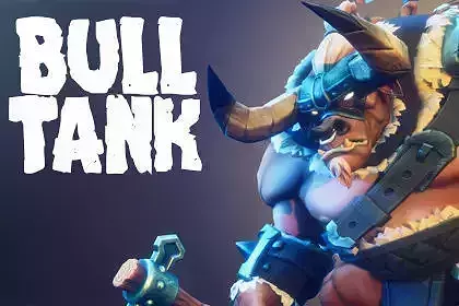Bull Tank - Rigged and Animated Low-poly 3D model