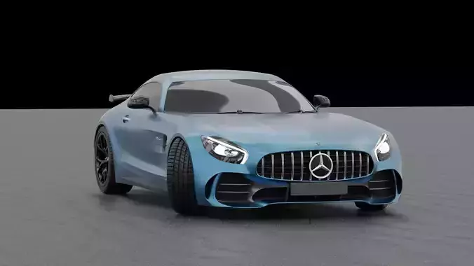 Mercedes-Benz AMG GT-R - Game-ready PBR Model - Rigged - Texture