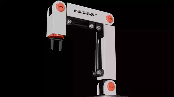 Realistic 3d Robotic Arm model rigged and animated