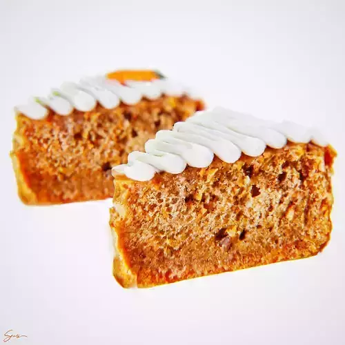 Carrot Cake  3D Model  Realistic Scanned Model 