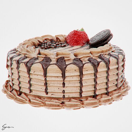 Chocolate cake Free 3D model