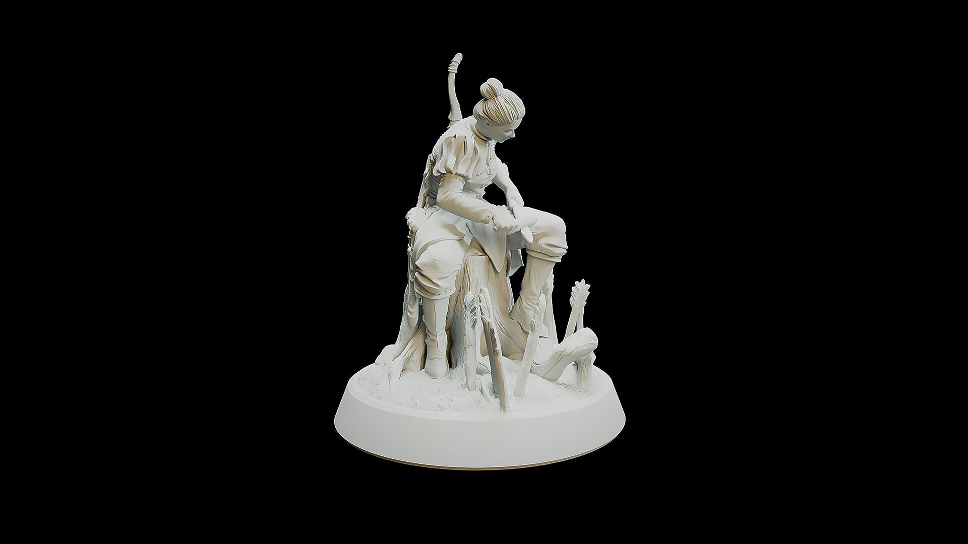 Half Elf Archer 3D print model_1