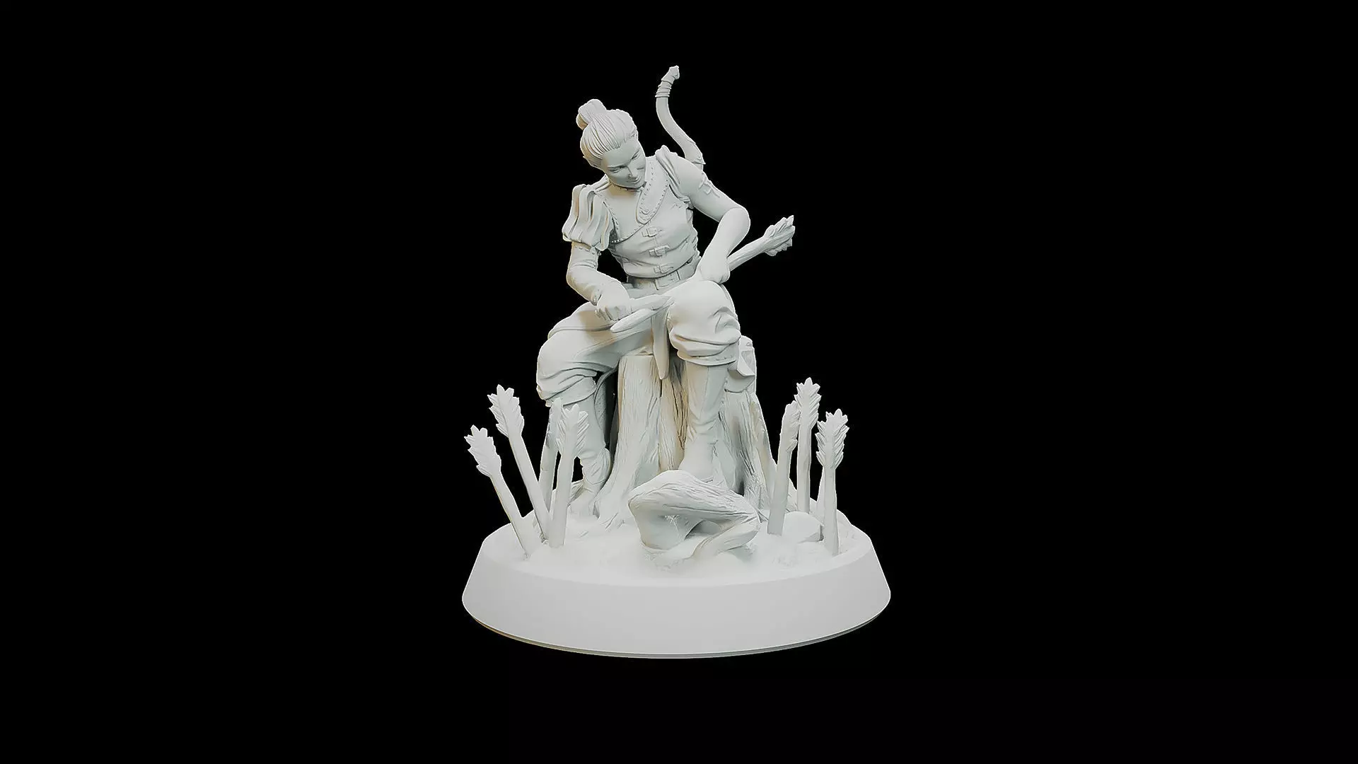 Half Elf Archer 3D print model_0