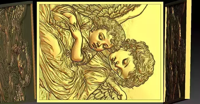 1 angel couple CNC Relief