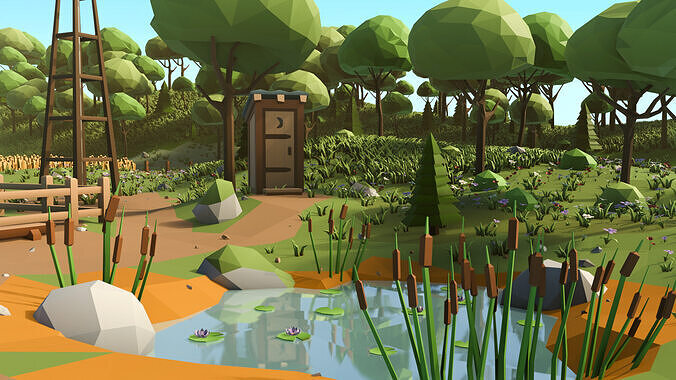 Farm Asset Stylized Pack  Low-poly 3D model 5
