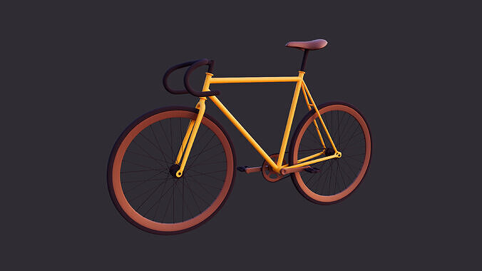 Low Poly Fixie Bike 3D model