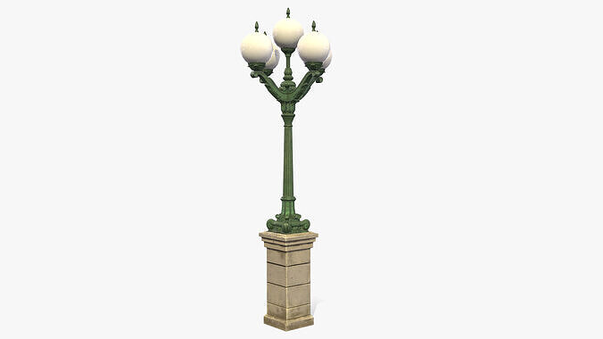 Street light Low-poly 3D model