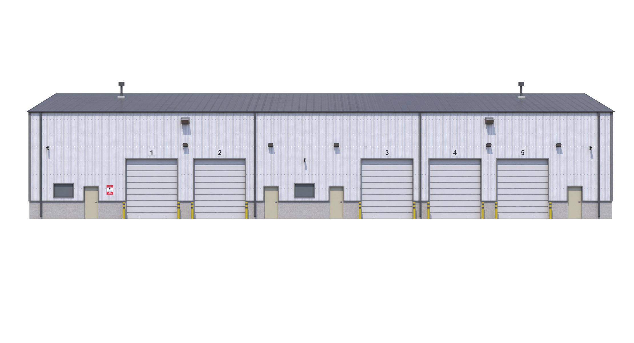 Industrial Building 5 Low-poly 3D model_9