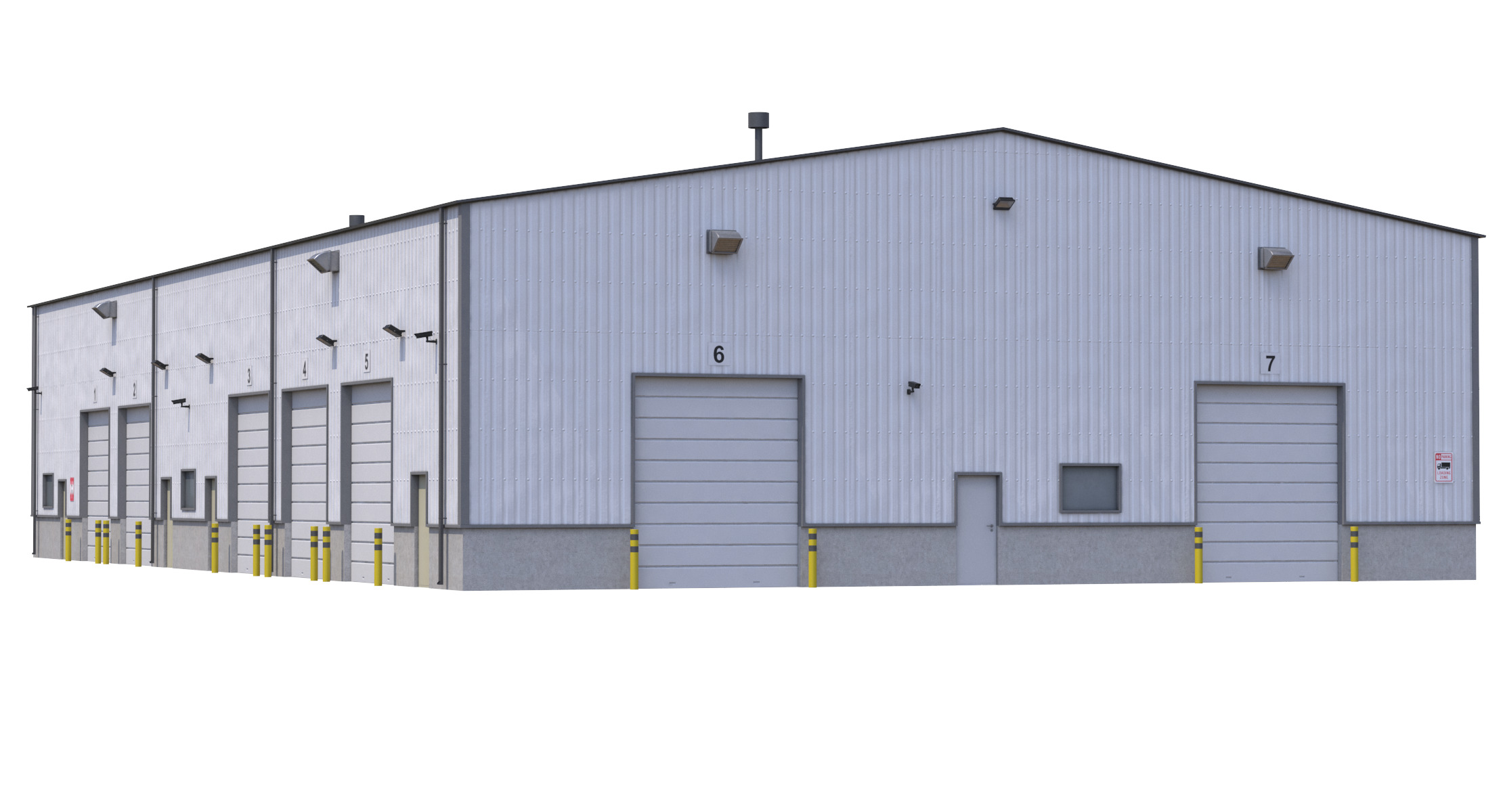 Industrial Building 5 Low-poly 3D model_8