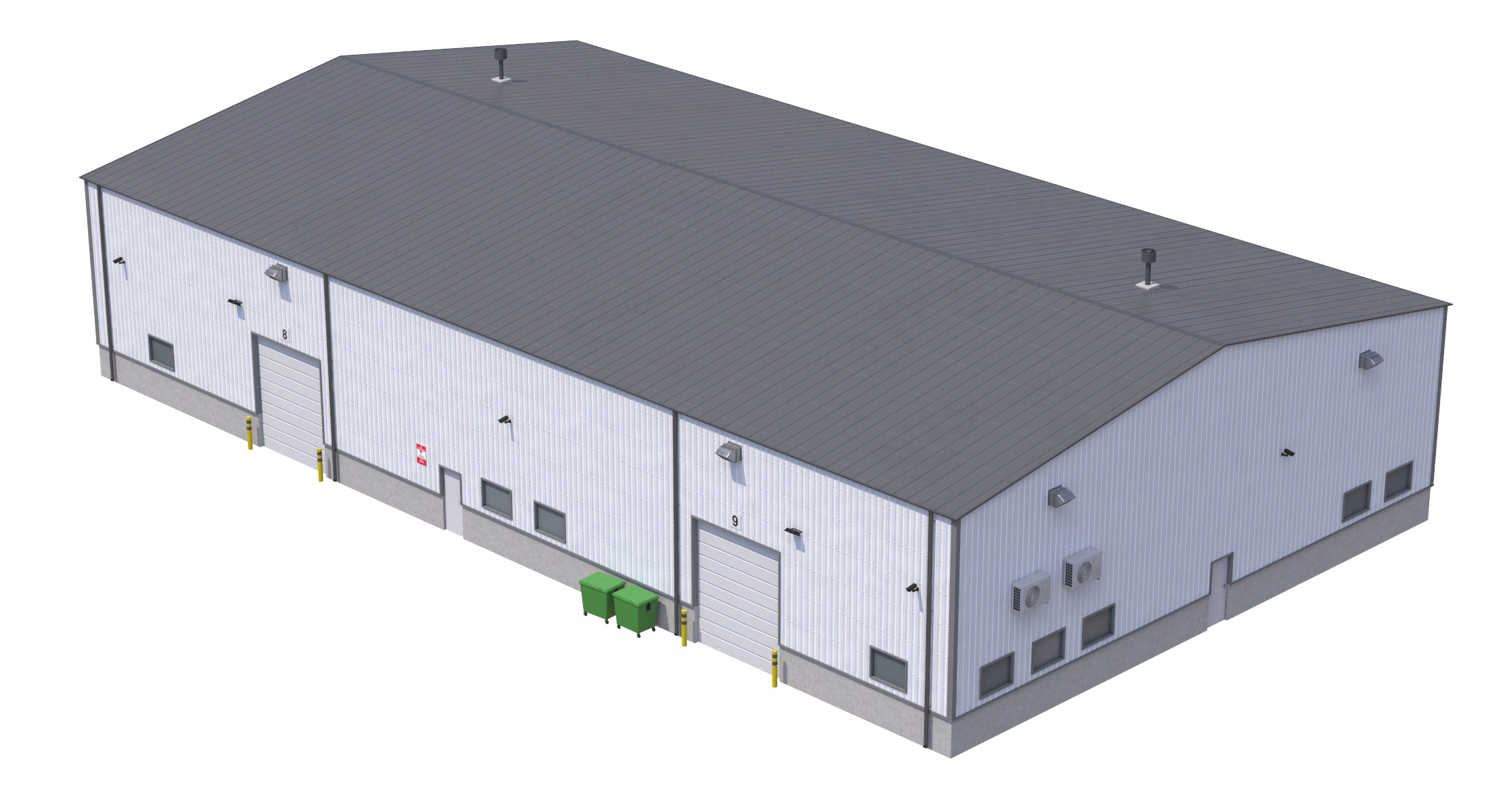 Industrial Building 5 Low-poly 3D model_2
