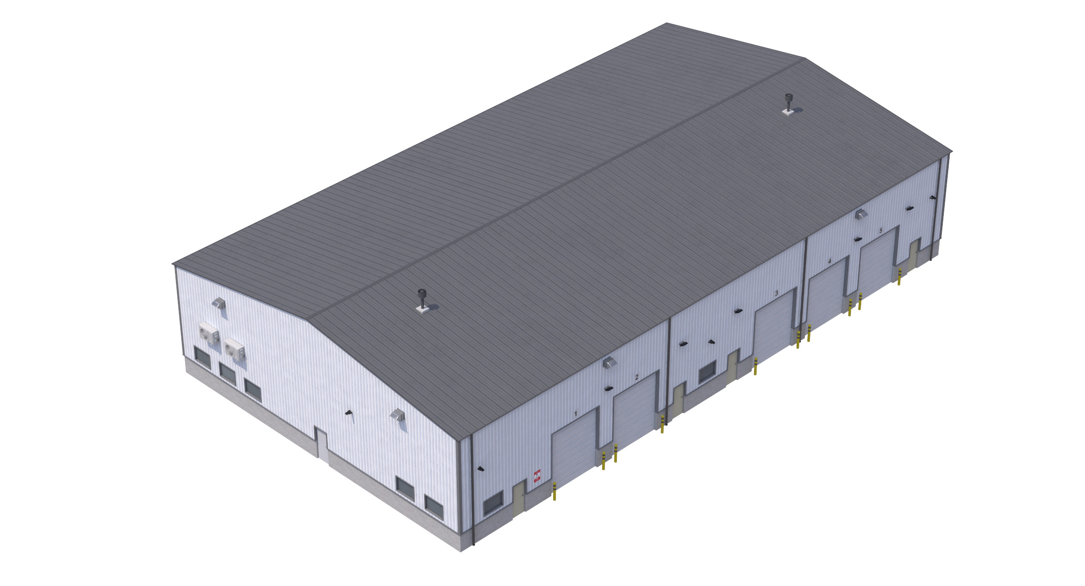 Industrial Building 5 Low-poly 3D model_10