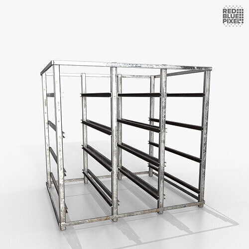 Dead Body Storage Low-poly 3D model