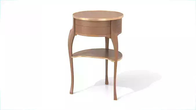 Antique Wooden Round Side Table