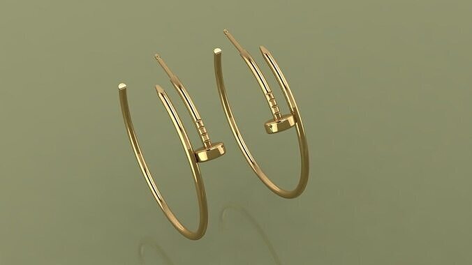 Earrings Cartier 3D print model