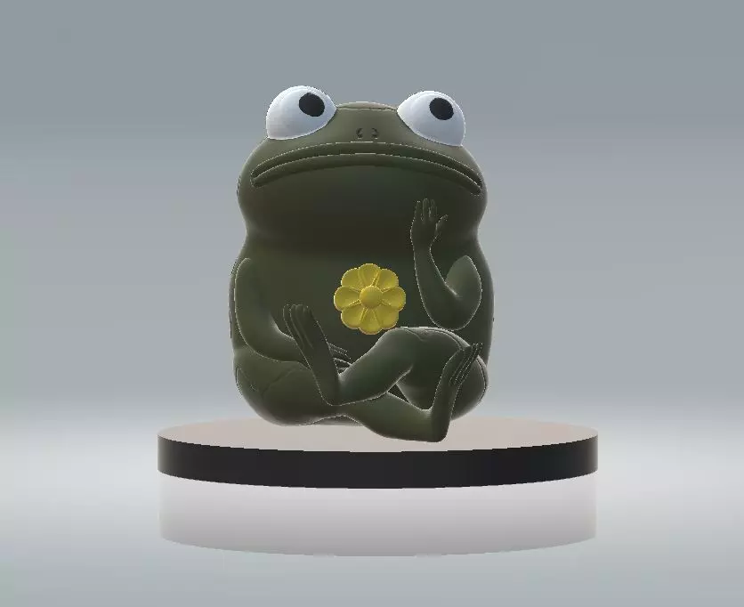 Cartoon Frog 3D print model_0