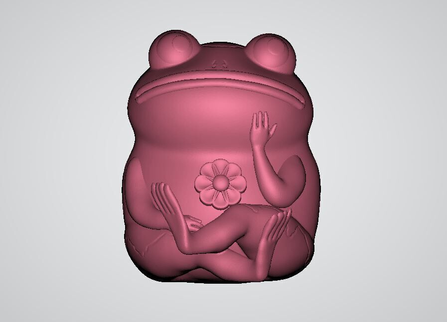 Cartoon Frog 3D print model_4