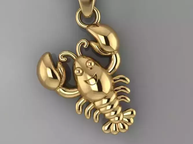 lobster cute pendant