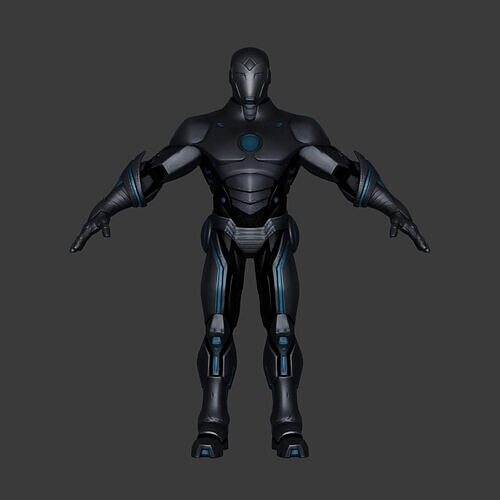 Superior Iron Man Rigged 3d Model 3D model
