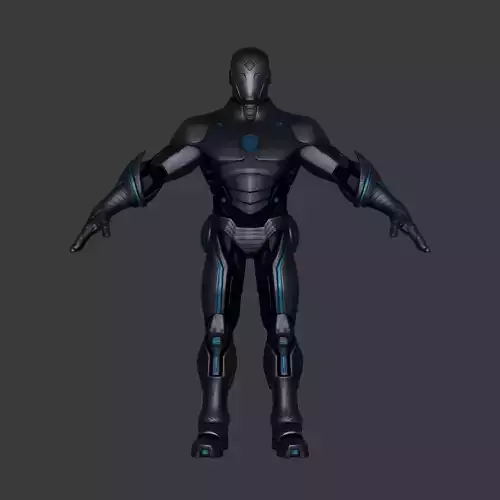 Superior Iron Man Rigged 3d Model