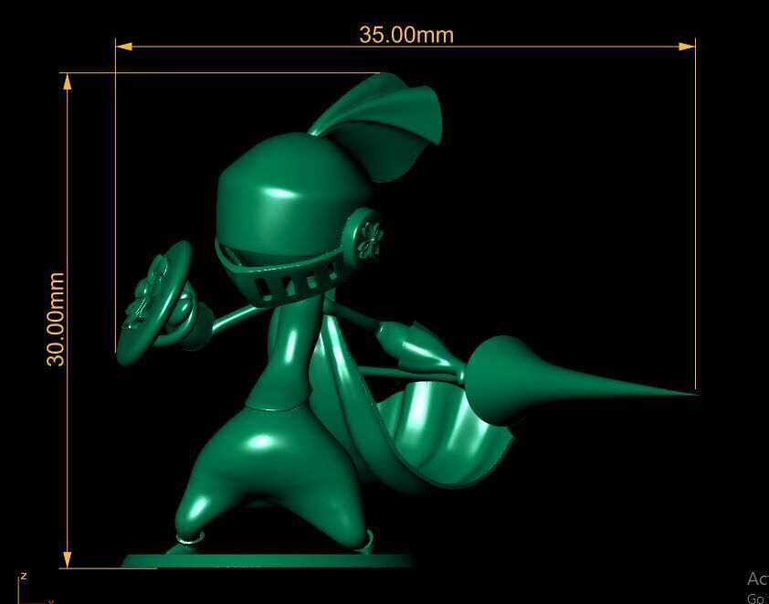 Fighter Fantasy Character  3D print model_3